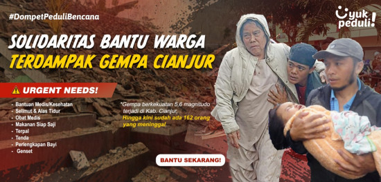 URGENT! Bantu Warga Terdampak Gempa Cianjur